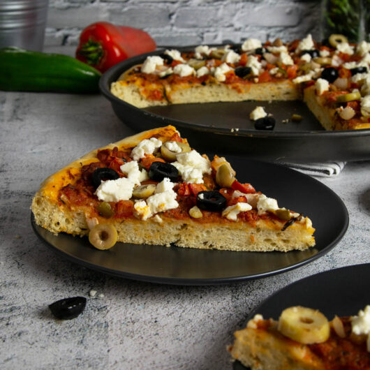 Greek style pizza recipe